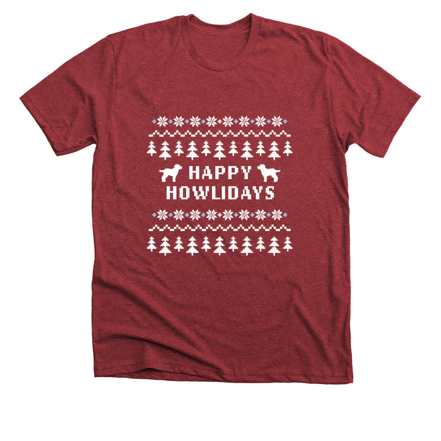 Happy Howlidays, a Heather Canvas Red Premium Unisex Tee