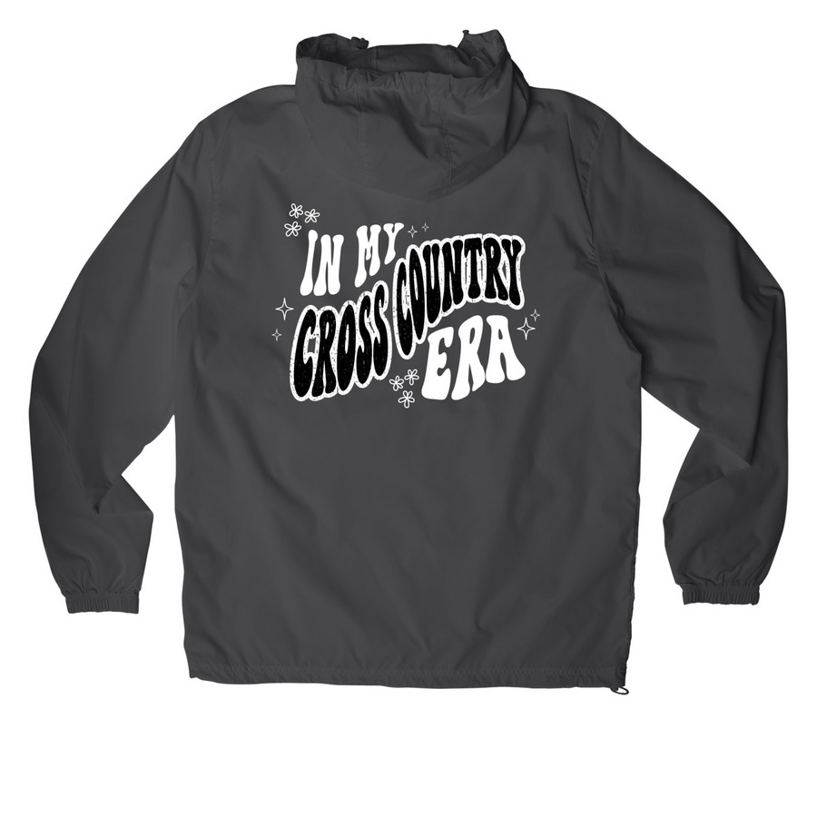 Era Windbreaker&nbsp;, a Graphite Packable Anorak (back-view)