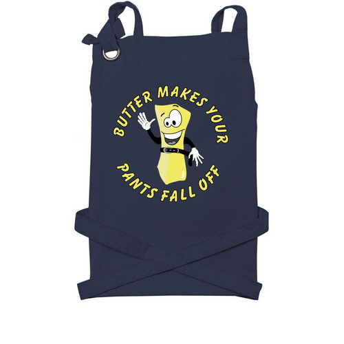 Butter Bob Aprons, a Navy Cotton Canvas Pocket Apron