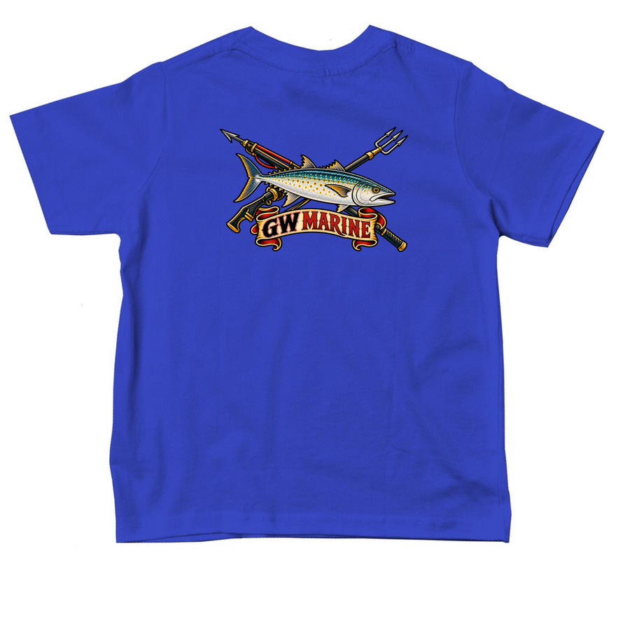 Baby Spear, a Royal Blue Toddler Tee (back-view)