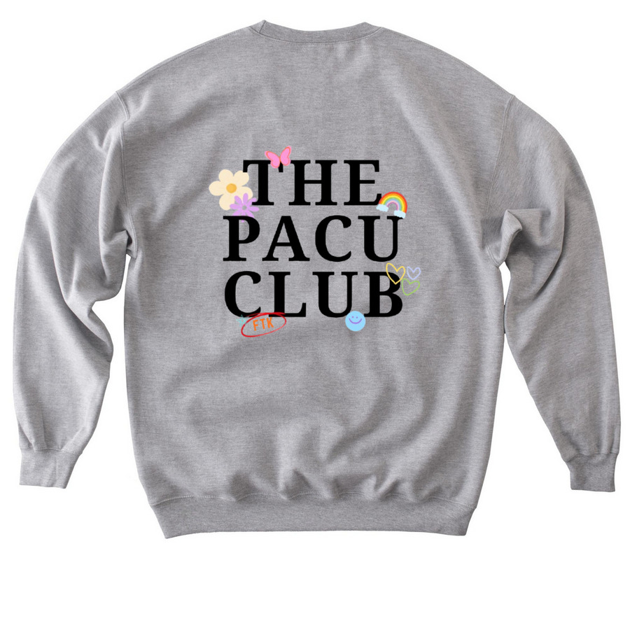 The PACU Club, a Sport Grey Softstyle Crewneck Sweatshirt (back-view)