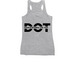 DOT Apparel - Black Logo, a Athletic Heather Women's Racerback