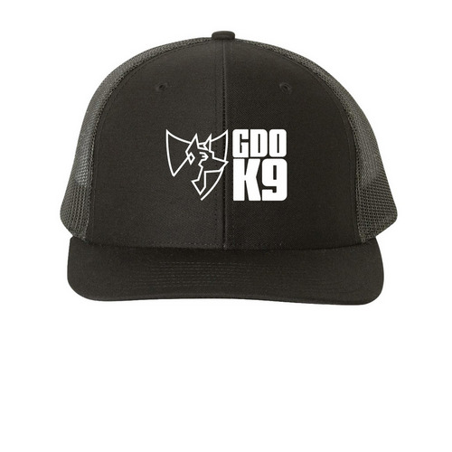GDO K9 Trucker Hat&nbsp;, a Black Printed Snapback Trucker Cap