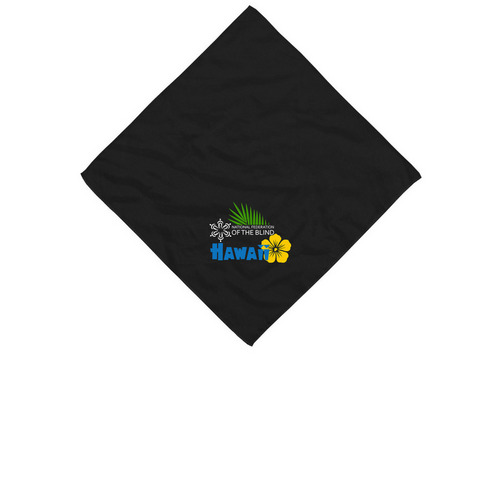 NFBH Hibiscus Bandanas, a Black Cotton Bandana