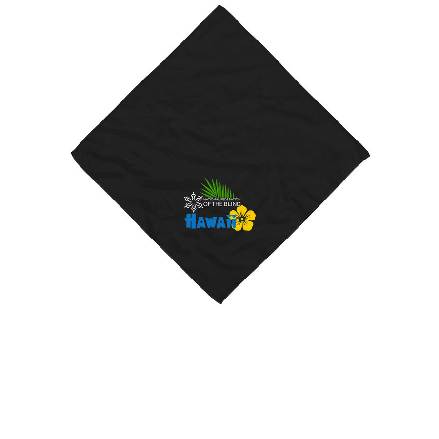 NFBH Hibiscus Bandanas, a Black Cotton Bandana
