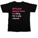 GIRLS JUST WANNA HAVE FUNDing for pig rescue, a Black Comfort Colors Unisex Tee