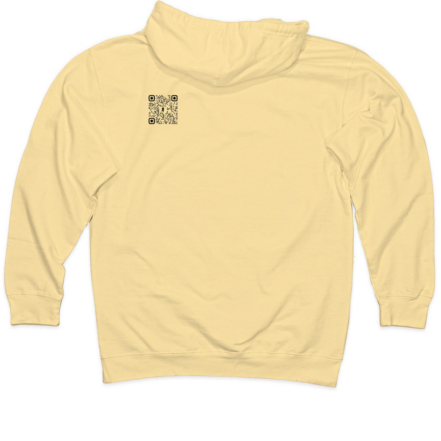 Balki Online, a Light Yellow Midweight Pullover Hoodie (back-view)
