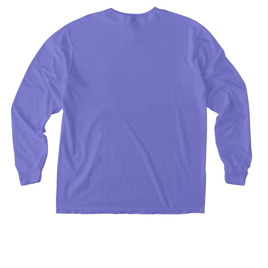 Long Sleeve Cotton Pocket Tee in Cool Colors, a Violet Comfort Colors Long Sleeve Pocket Tee (back-view)
