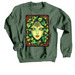 Green Lady, a Military Green Crewneck Sweatshirt