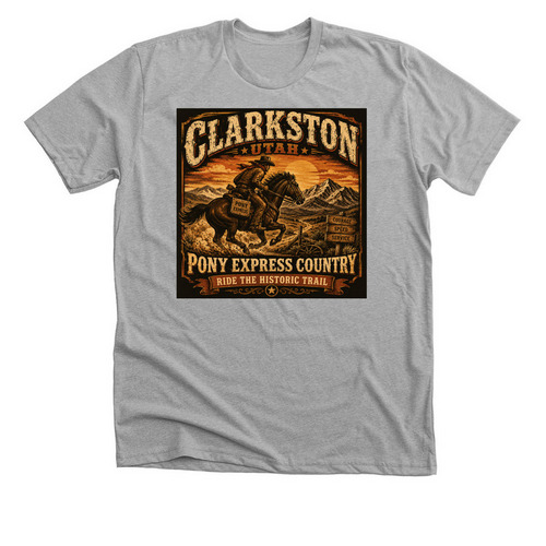 Pony Express, a Athletic Heather Premium Unisex Tee