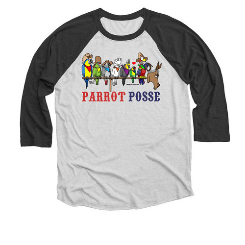 TEES&nbsp; AND HOODIES!, a Black and Heather White 3/4 Sleeve Baseball Tee