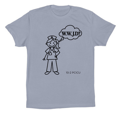 What would Jen do?, a Vintage Denim Premium Cotton Tee