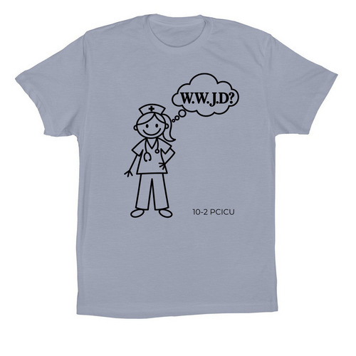 What would Jen do?, a Vintage Denim Premium Cotton Tee