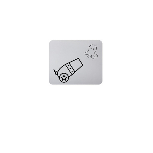 Octopus Cannon Mouse Pad, a White Full Color Mouse Pad