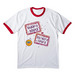 Banned Books = Silenced Voices, a White/ Red Cotton Ringer Tee