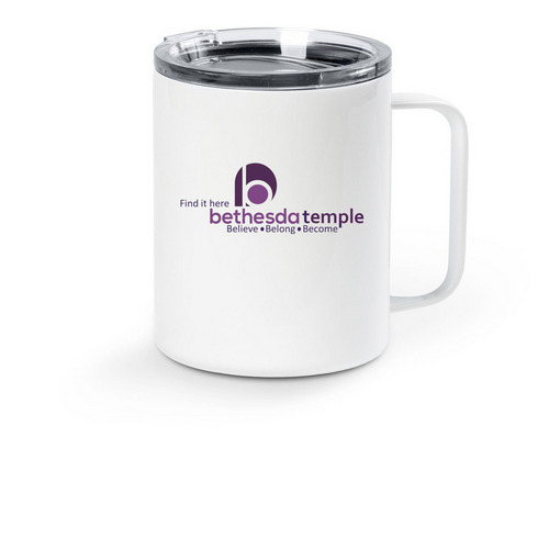 Find It Here- Travel Mug, a White Stainless Steel Travel Mug