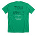 I Walk For Auggie, a Heather Kelly Premium Unisex Tee (back-view)