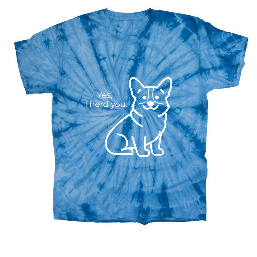 ECCR Yes I Herd You, a Baby Blue Classic Tie Dye Tee