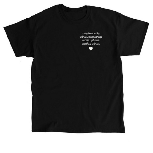 Heavenly Things, Pocket Placement, a Black Classic Unisex Tee