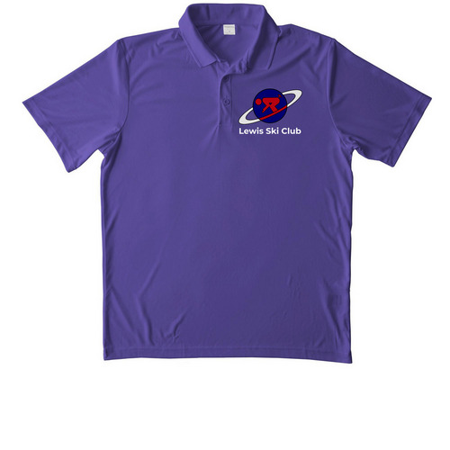 Lewis Ski Club - Spring Apparel, a Purple Unisex Performance Polo