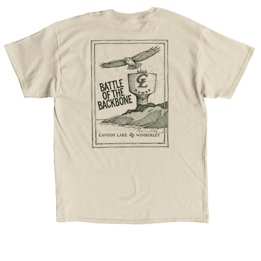 BATTLE OF THE BACKBONE 2026-27, a Sand Classic Unisex Tee (back-view)
