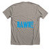 RAWR NATION OFFICIAL, a Heather Stone Premium Unisex Tee (back-view)
