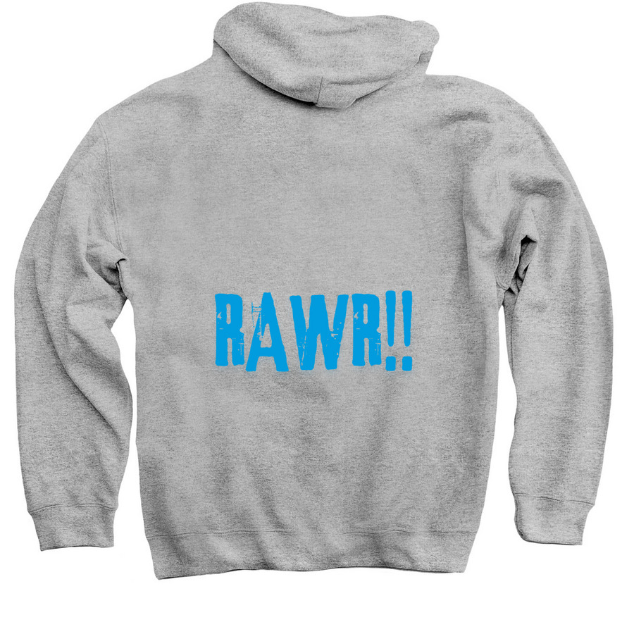 RAWR NATION OFFICIAL, a Sport Grey Pullover Hoodie (back-view)