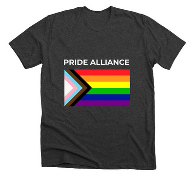 IR Pride Alliance Rainbow Railroad Fundraiser, a Dark Grey Heather Premium Unisex Tee