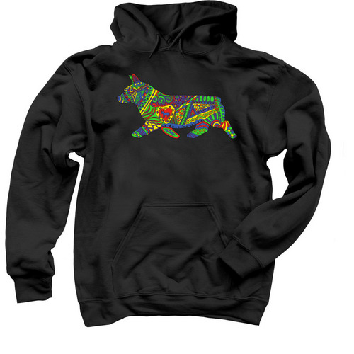 Pacific NW Herding Club: &nbsp;Zentangle Pembroke, a Black Pullover Hoodie