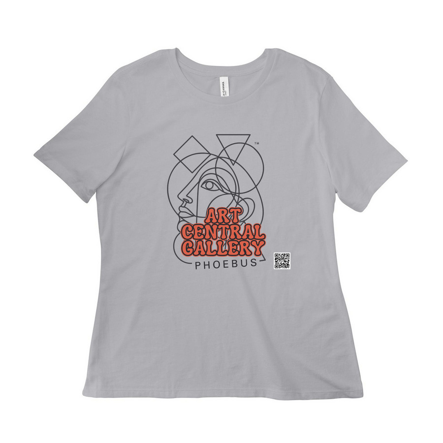Art Central Gallery Fundraiser, a Solid Athletic Grey Women?s Relaxed Cotton Tee