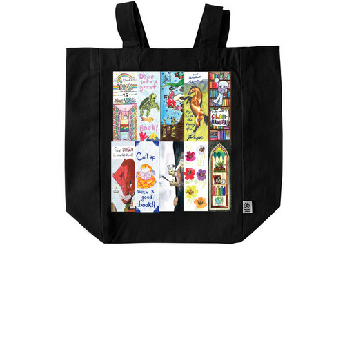 2025 Bookmark Design Contest Totes&nbsp;, a Black Recycled Cotton Tote Bag