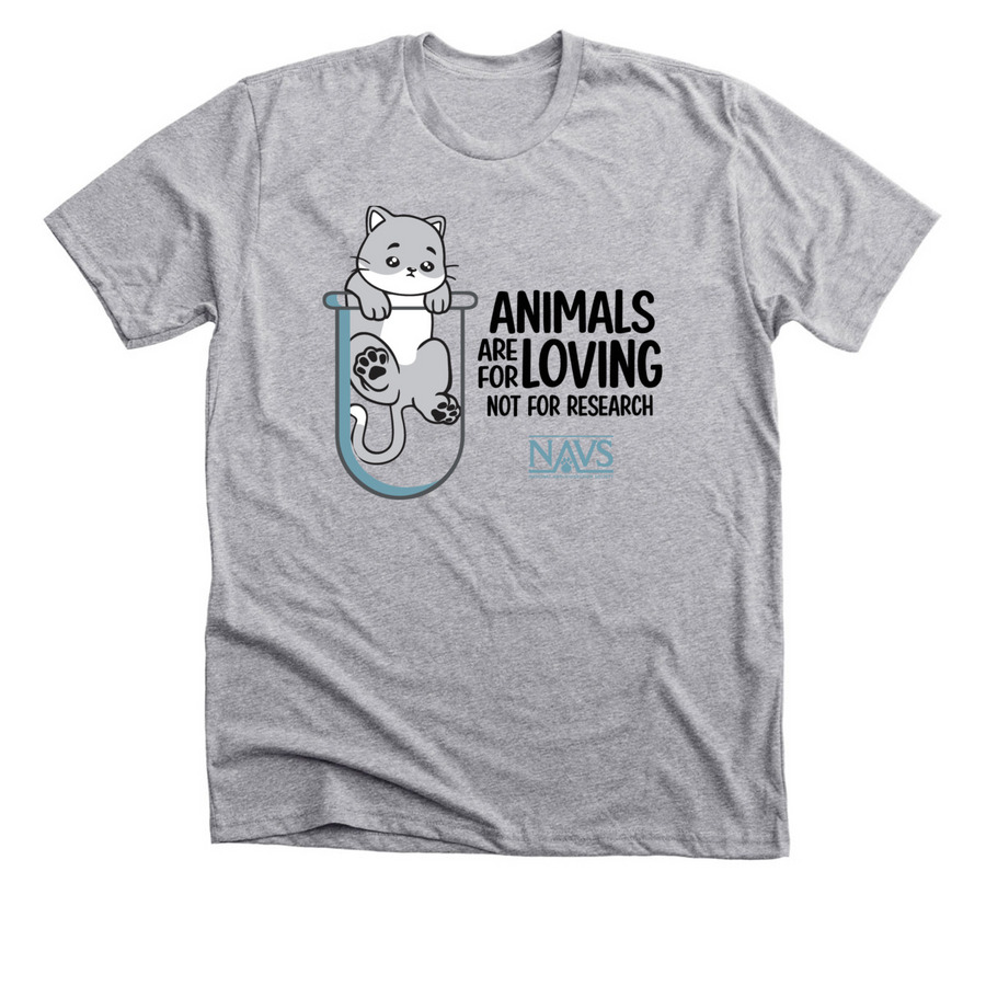 Cats are for Loving, Not for Research, a Athletic Heather Premium Unisex Tee