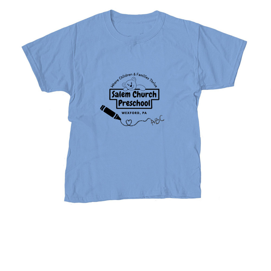 Salem Church Preschool Shirts: youth & adults, a Carolina Blue Youth Unisex Tee