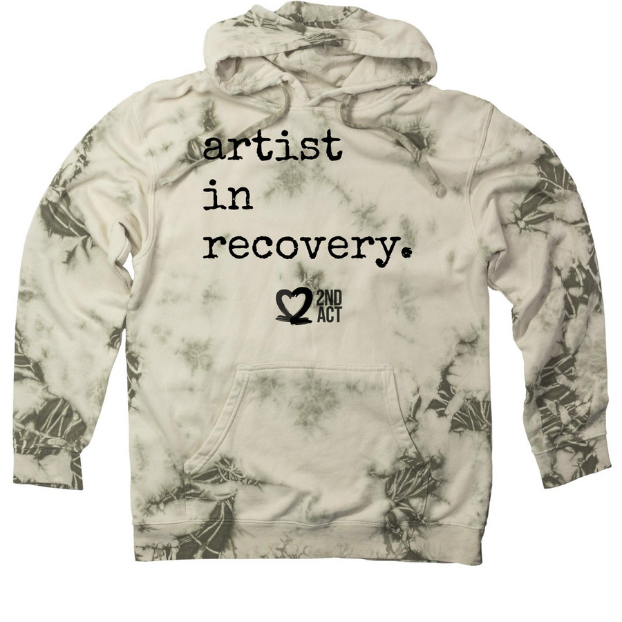 2nd Act, a Olive Tie Dyed Pullover Hoodie