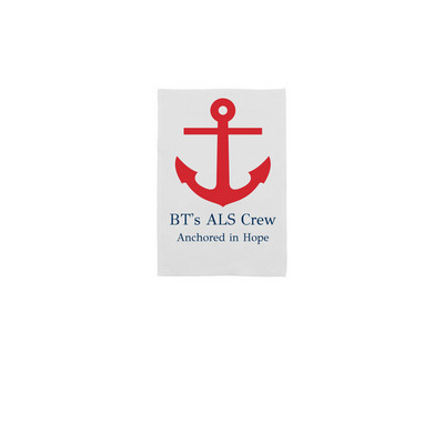 BT's ALS Crew Yard Flag, a White 12" x 18" Yard Flag