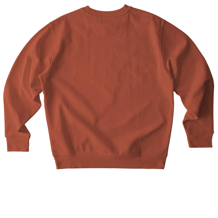 coast salish elk, a Heritage Brown Stanley/Stella Unisex Changer 2.0 Crewneck Sweatshirt (back-view)