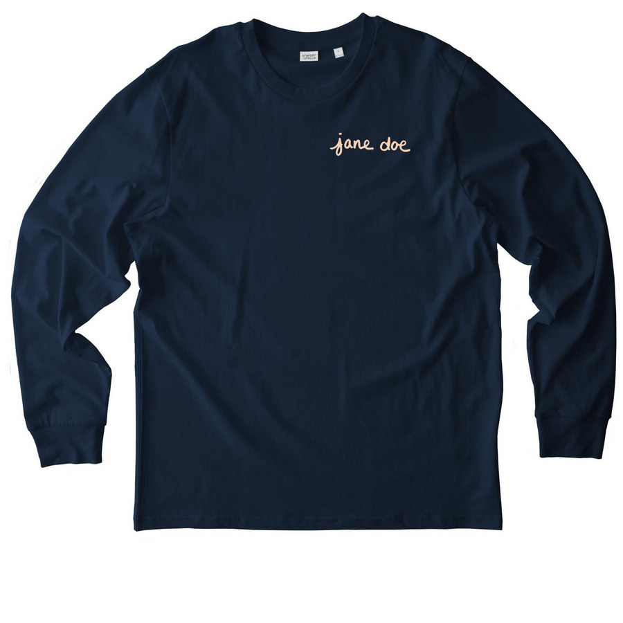 jane doe | you are not alone, a French Navy Stanley/Stella Unisex Creator 2.0 Long Sleeve Tee