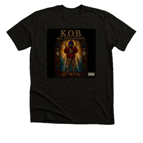 K.O.B. REAL TREAL HOLYSPILL MERCH&nbsp;, a Solid Black Blend Premium Unisex Tee