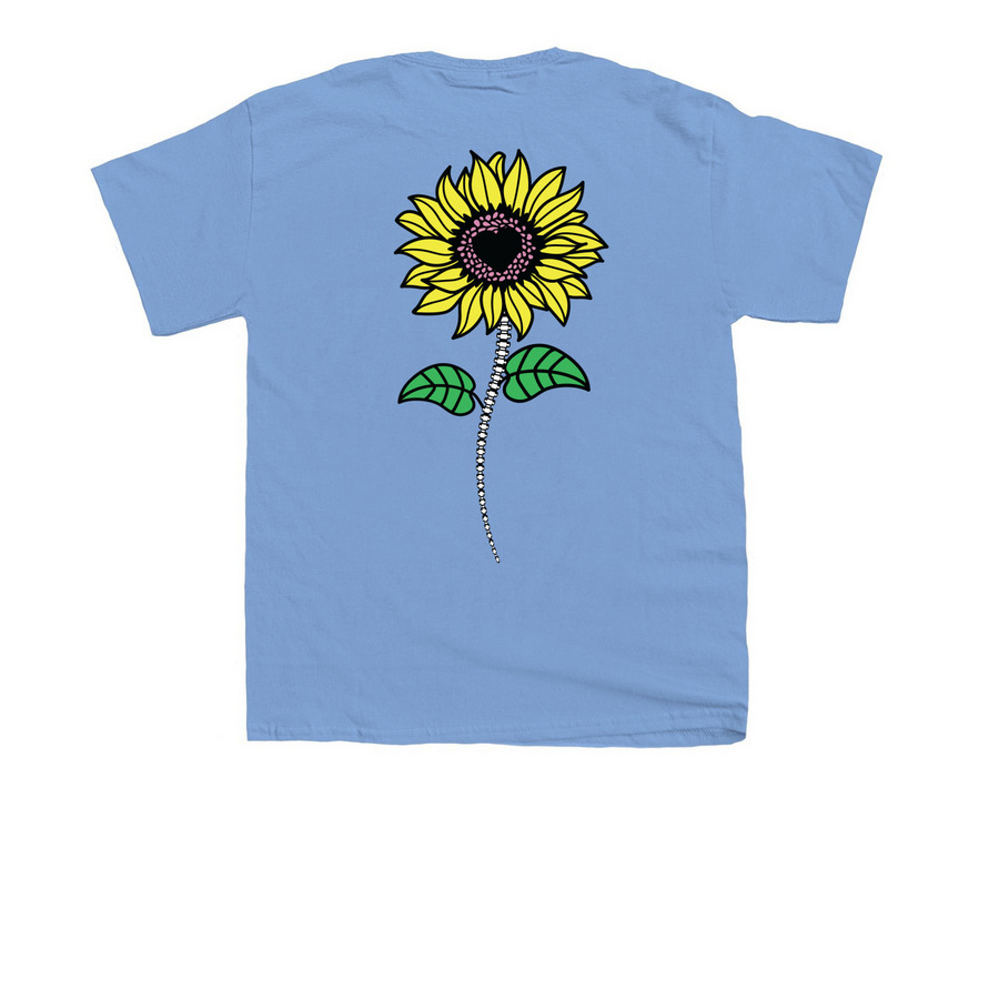 Spina Bifida - Blooming Beyond (Youth), a Carolina Blue Youth Unisex Tee (back-view)