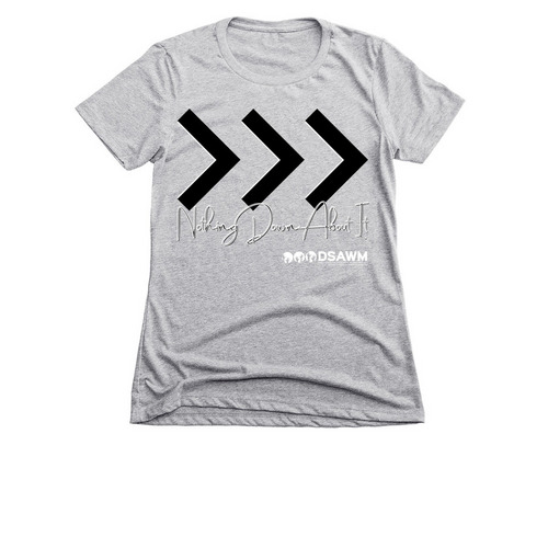 DSAWM - Nothing Down About It, a Dark Heather Grey Women's Slim Fit Tee