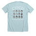 Tiny Hearts, a Heather Ice Blue Premium Unisex Tee (back-view)