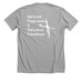 God is real, Prayer works..., a Athletic Heather Premium Unisex Tee (back-view)