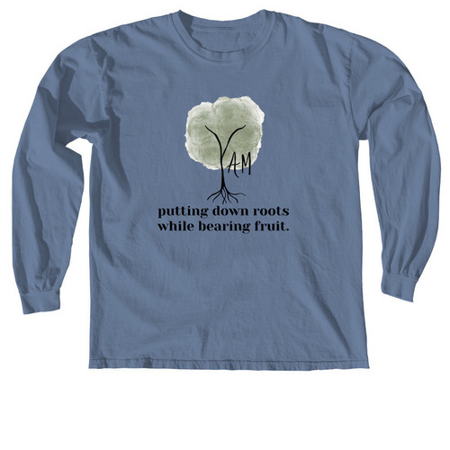 Roots, a Blue Jean Comfort Colors Long Sleeve Tee