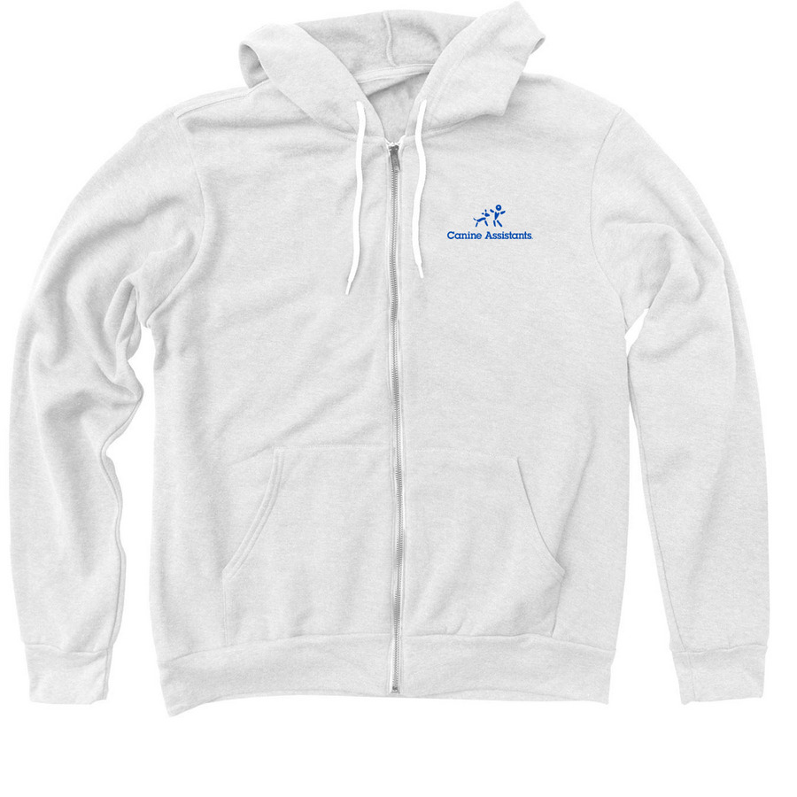 Ursa, a White Zip Up Hoodie