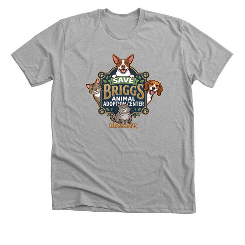 Save Briggs Animal Adoption Center, a Athletic Heather Premium Unisex Tee