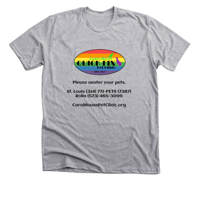 Join us in celebrating Pride Month!, a Athletic Heather Premium Unisex Tee