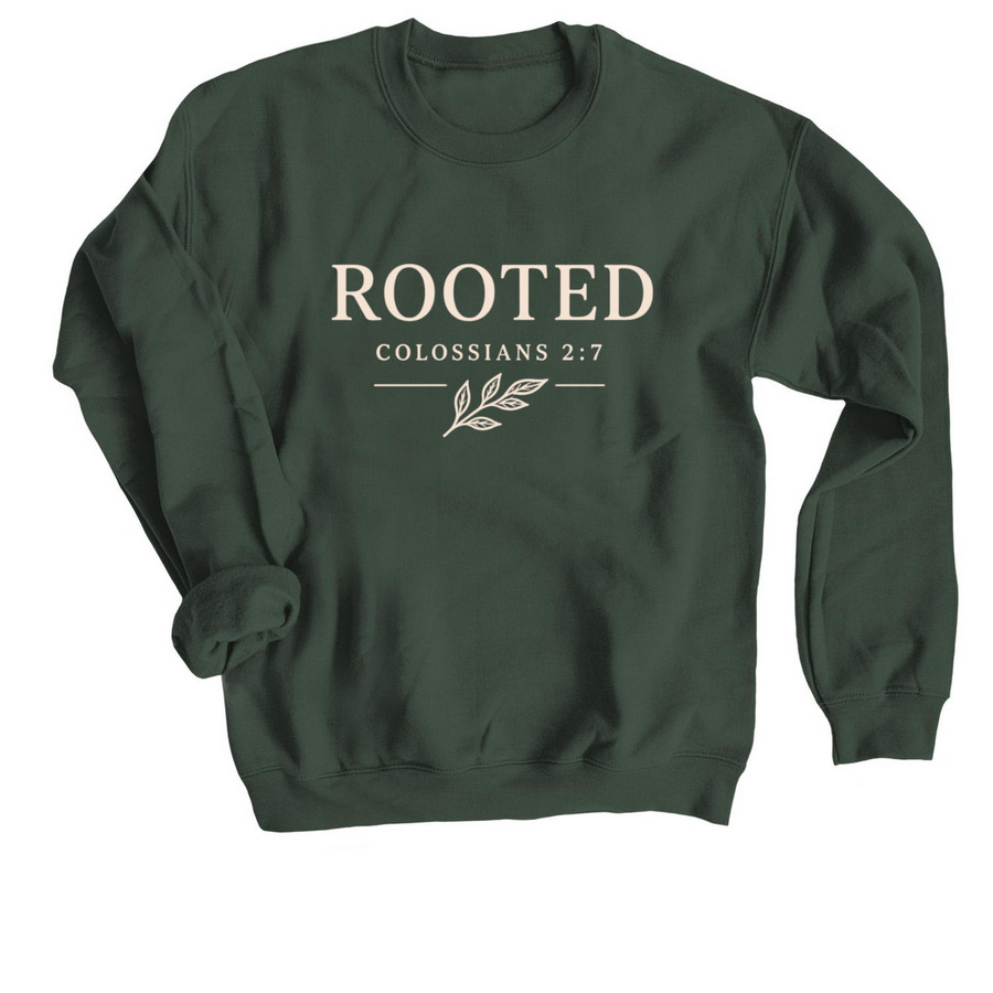 Rooted, a Forest Crewneck Sweatshirt