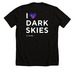 I <3 Dark Skies, a Solid Black Blend Premium Unisex Tee (back-view)