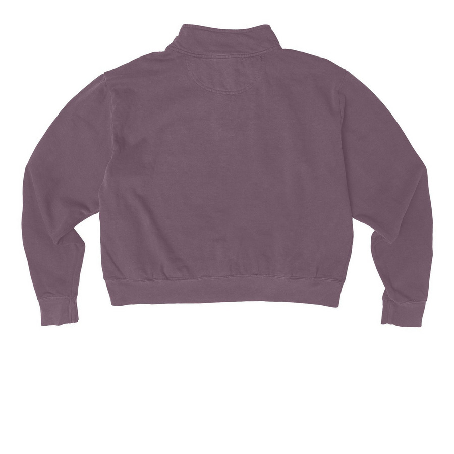 BETTER TOGETHER, a Dusk Comfort Colors Women's Quarter Zip Pullover (back-view)