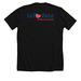 Le Bonheur: camo blue trauma, a Solid Black Blend Premium Unisex Tee (back-view)